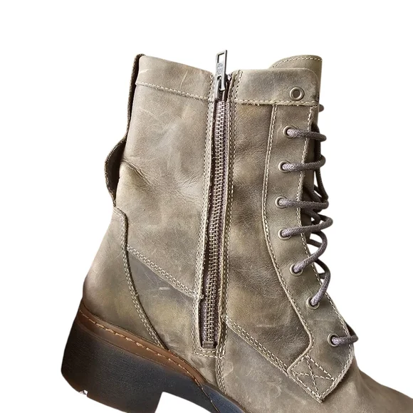 Timberland Leather gracey mid lace up waterproof boots in canteen Size 9 - Picture 4 of 11